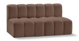 Arc Brown Vegan Leather Modular Sofa 101Brown-S2A Meridian Furniture