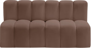 Arc Brown Vegan Leather Modular Sofa 101Brown-S2A Meridian Furniture