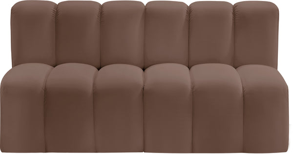 Arc Brown Vegan Leather Modular Sofa 101Brown-S2A Meridian Furniture
