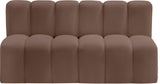 Arc Brown Vegan Leather Modular Sofa 101Brown-S2A Meridian Furniture