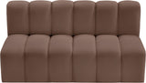 Arc Brown Vegan Leather Modular Sofa 101Brown-S2A Meridian Furniture