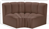 Arc Brown Vegan Leather Modular Sofa 101Brown-S2B Meridian Furniture