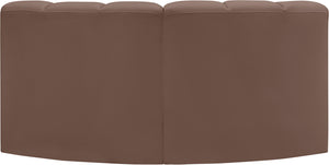 Arc Brown Vegan Leather Modular Sofa 101Brown-S2B Meridian Furniture