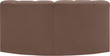 Arc Brown Vegan Leather Modular Sofa 101Brown-S2B Meridian Furniture