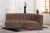 Arc Brown Vegan Leather Modular Sofa 101Brown-S3A Meridian Furniture