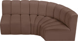 Arc Brown Vegan Leather Modular Sofa 101Brown-S3A Meridian Furniture