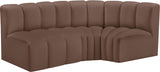 Arc Brown Vegan Leather Modular Sofa 101Brown-S3A Meridian Furniture