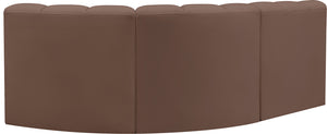 Arc Brown Vegan Leather Modular Sofa 101Brown-S3A Meridian Furniture