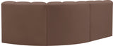 Arc Brown Vegan Leather Modular Sofa 101Brown-S3A Meridian Furniture