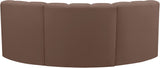 Arc Brown Vegan Leather Modular Sofa 101Brown-S3C Meridian Furniture