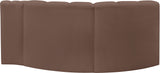 Arc Brown Vegan Leather Modular Sofa 101Brown-S3D Meridian Furniture