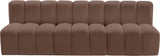 Arc Brown Vegan Leather Modular Sofa 101Brown-S3F Meridian Furniture