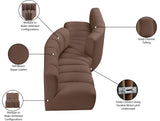 Arc Brown Vegan Leather Modular Sofa 101Brown-S4A Meridian Furniture