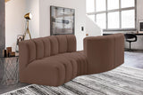 Arc Brown Vegan Leather Modular Sofa 101Brown-S4A Meridian Furniture