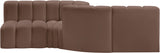 Arc Brown Vegan Leather Modular Sofa 101Brown-S4A Meridian Furniture