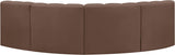 Arc Brown Vegan Leather Modular Sofa 101Brown-S4B Meridian Furniture