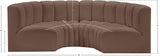 Arc Brown Vegan Leather Modular Sofa 101Brown-S4C Meridian Furniture