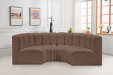 Arc Brown Vegan Leather Modular Sofa 101Brown-S4C Meridian Furniture