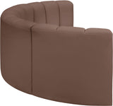 Arc Brown Vegan Leather Modular Sofa 101Brown-S4C Meridian Furniture