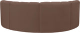 Arc Brown Vegan Leather Modular Sofa 101Brown-S4C Meridian Furniture