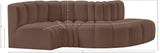 Arc Brown Vegan Leather Modular Sofa 101Brown-S4D Meridian Furniture