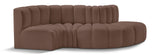 Arc Brown Vegan Leather Modular Sofa 101Brown-S4D Meridian Furniture