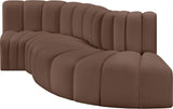 Arc Brown Vegan Leather Modular Sofa 101Brown-S4D Meridian Furniture