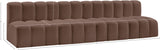 Arc Brown Vegan Leather Modular Sofa 101Brown-S4E Meridian Furniture