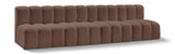 Arc Brown Vegan Leather Modular Sofa 101Brown-S4E Meridian Furniture