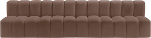 Arc Brown Vegan Leather Modular Sofa 101Brown-S4E Meridian Furniture