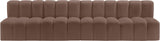 Arc Brown Vegan Leather Modular Sofa 101Brown-S4E Meridian Furniture