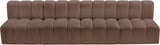 Arc Brown Vegan Leather Modular Sofa 101Brown-S4E Meridian Furniture