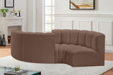 Arc Brown Vegan Leather Modular Sofa 101Brown-S4F Meridian Furniture