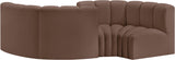 Arc Brown Vegan Leather Modular Sofa 101Brown-S4F Meridian Furniture