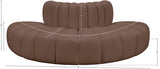 Arc Brown Vegan Leather Modular Sofa 101Brown-S4G Meridian Furniture