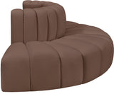 Arc Brown Vegan Leather Modular Sofa 101Brown-S4G Meridian Furniture