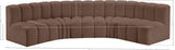 Arc Brown Vegan Leather Modular Sofa 101Brown-S5A Meridian Furniture