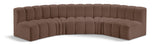 Arc Brown Vegan Leather Modular Sofa 101Brown-S5A Meridian Furniture