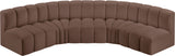 Arc Brown Vegan Leather Modular Sofa 101Brown-S5A Meridian Furniture