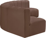 Arc Brown Vegan Leather Modular Sofa 101Brown-S5A Meridian Furniture