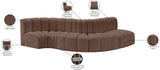 Arc Brown Vegan Leather Modular Sofa 101Brown-S5B Meridian Furniture