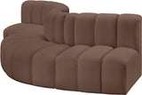 Arc Brown Vegan Leather Modular Sofa 101Brown-S5B Meridian Furniture