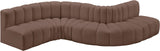 Arc Brown Vegan Leather Modular Sofa 101Brown-S6A Meridian Furniture