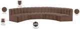 Arc Brown Vegan Leather Modular Sofa 101Brown-S6B Meridian Furniture