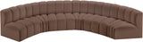 Arc Brown Vegan Leather Modular Sofa 101Brown-S6B Meridian Furniture