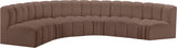 Arc Brown Vegan Leather Modular Sofa 101Brown-S6B Meridian Furniture