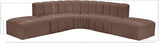 Arc Brown Vegan Leather Modular Sofa 101Brown-S6C Meridian Furniture