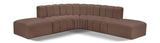 Arc Brown Vegan Leather Modular Sofa 101Brown-S6C Meridian Furniture