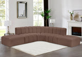 Arc Brown Vegan Leather Modular Sofa 101Brown-S6C Meridian Furniture