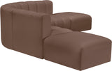 Arc Brown Vegan Leather Modular Sofa 101Brown-S6C Meridian Furniture